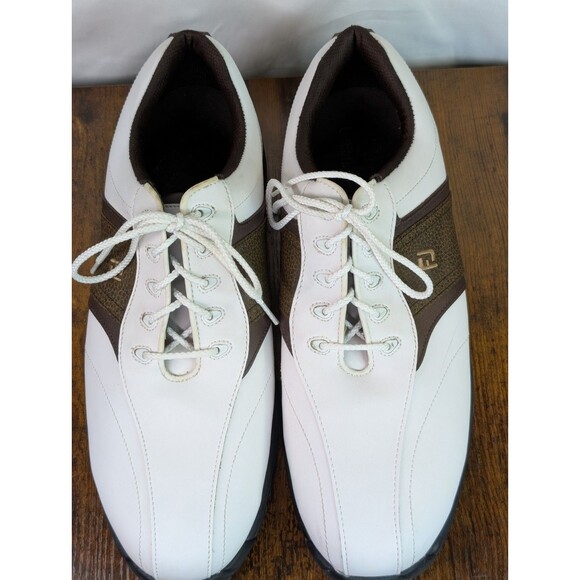 Footjoy Greenjoys Golf Shoes Men\'s Tan & White  Size 13M main image 8